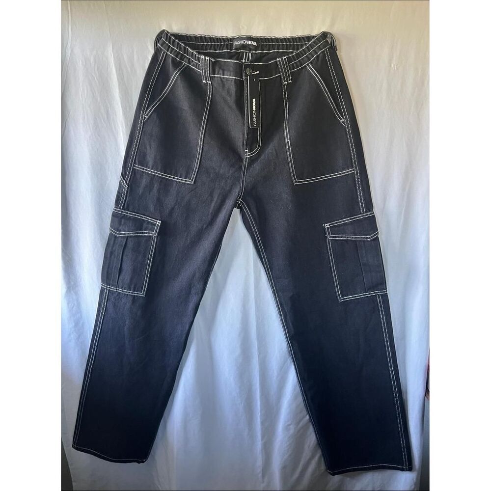 Fashion-nova Men's Black and White Tailored-trousers